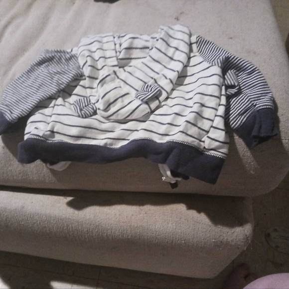 Carter's Baby Zip-Up Striped Hoodie Jacket - 3M - Picture 2 of 3
